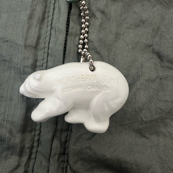 EUC Vintage Northern Sun Canada 90’s Women’s Polar Bear Windbreaker Green Size M - Picture 8 of 14